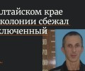 В Алтайском крае из колонии сбежал заключённый