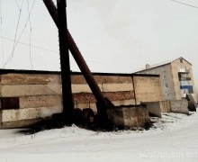 На 8 котельной завалилась труба