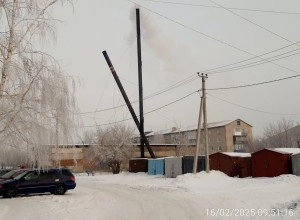 На 8 котельной завалилась труба