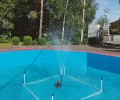 Городской парк готовится к празднованию Дня защиты детей: пробный запуск фонтана проходит на полную катушку.